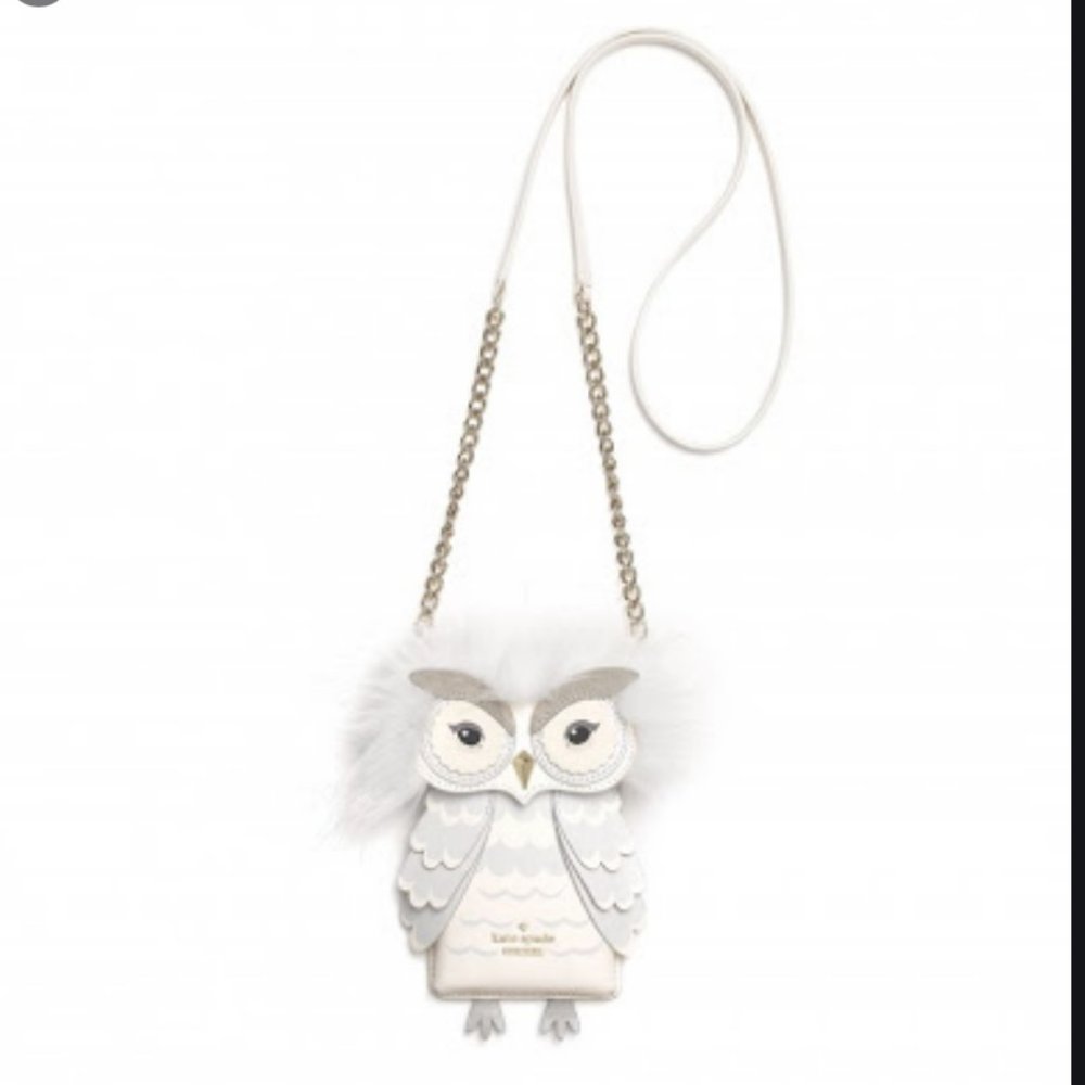kate spade owl phone crossbody bag purse nwot - Picture 2 of 8